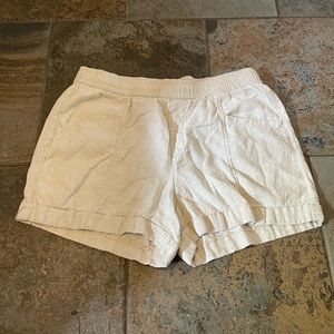 Old Navy Beige Linen Blend shorts with inside drawstring
